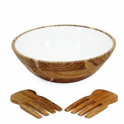Food Network Acacia Wood Salad Bowl Set<Food Network™ Online