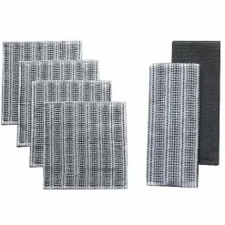 Food Network Awning Stripe Kitchen Towel & Dishcloth 6-Pk.<Food Network™ New