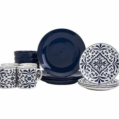 Food Network Bjorn Navy 16-Pc. Dinnerware Set<Food Network™ Sale