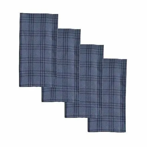 Food Network Blue Check Woven Dinner Napkin 4-Pk.<Food Network™ Outlet