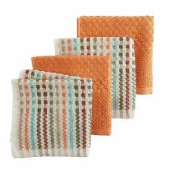 Food Network Broken Stripe Fall Dishcloth 4-Pk.<Food Network™ Clearance
