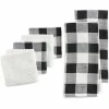 Food Network Buffalo Check Kitchen Towel & Dishcloth 6-Pk.<Food Network™ New