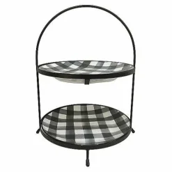 Food Network Buffalo Check 2-Tier Server<Food Network™ Discount