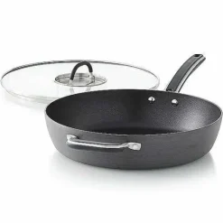 Food Network 12-In. Hard-Anodized Nonstick Space Saving Saute Pan With Lid<Food Network™