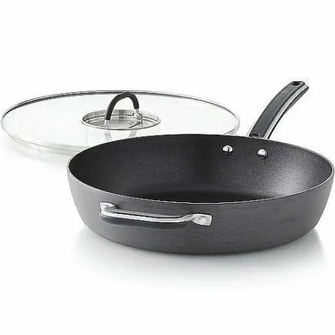 Food Network 12-In. Hard-Anodized Nonstick Space Saving Saute Pan With Lid<Food Network™