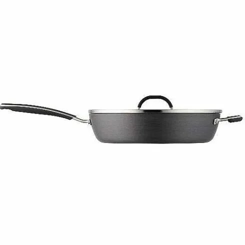Food Network 12-In. Hard-Anodized Nonstick Space Saving Saute Pan With Lid<Food Network™