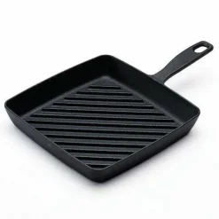 Food Network 9.8-In. Pre-Seasoned Cast-Iron Grill Pan<Food Network™