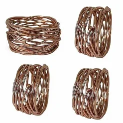 Food Network Metallic Twist Napkin Rings 4-Pk.<Food Network™ Sale
