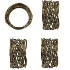 Food Network Metallic Twist Napkin Rings 4-Pk.<Food Network™ Sale