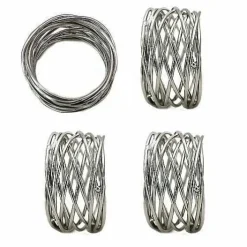 Food Network Metallic Twist Napkin Rings 4-Pk.<Food Network™ Sale