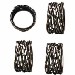 Food Network Metallic Twist Napkin Rings 4-Pk.<Food Network™ Sale