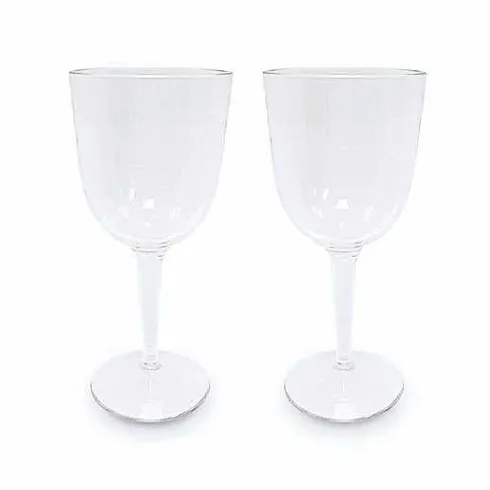 Food Network 2-Pc. Clear Textured Acrylic Wine Glass Set<Food Network™ Online