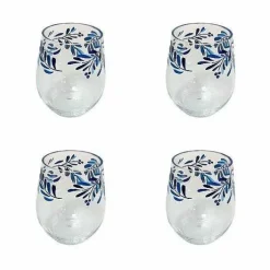 Food Network 4-Pc. Mediterranean Acrylic Stemless Wine Glass Set<Food Network™