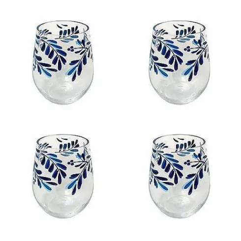 Food Network 4-Pc. Mediterranean Acrylic Stemless Wine Glass Set<Food Network™