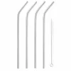 Food Network 5-Pc. Stainless Steel Reusable Straw & Cleaning Brush Set<Food Network™ Clearance
