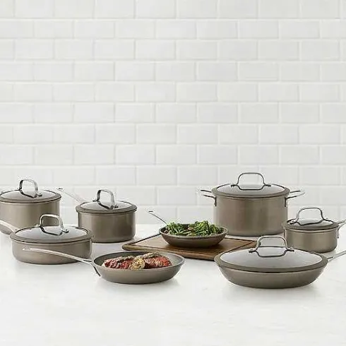Food Network 14-Pc. Textured Titanium Nonstick Cookware Set<Food Network™ Hot