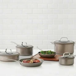 Food Network 10-Pc. Textured Titanium Nonstick Cookware Set<Food Network™ Outlet
