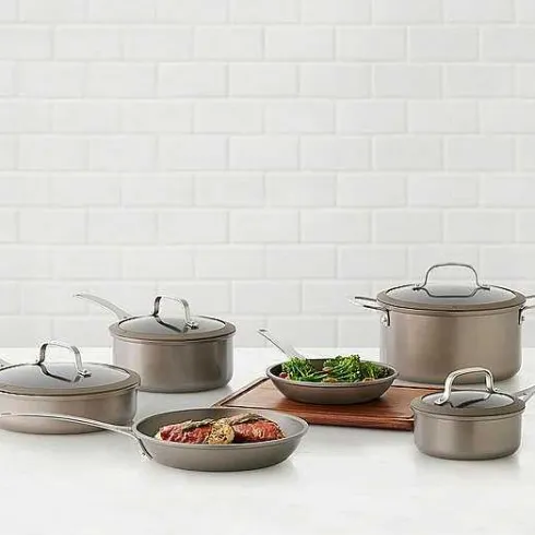 Food Network 10-Pc. Textured Titanium Nonstick Cookware Set<Food Network™ Outlet