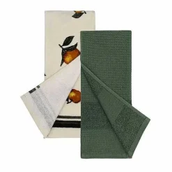 Food Network Pear Oil Painting Kitchen Towel 2-Pk.<Food Network™ New