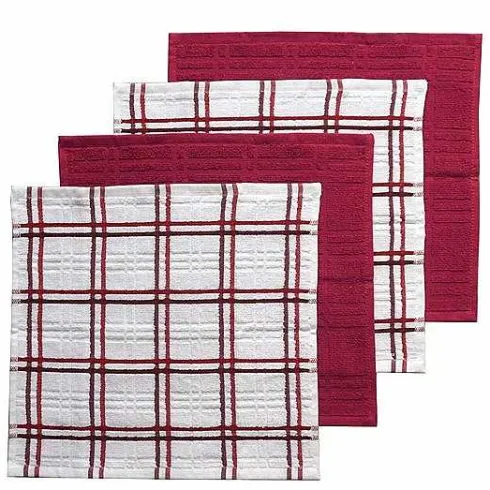 Food Network Plaid Dishcloth 4-Pk.<Food Network™ Sale