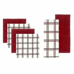 Food Network Plaid Kitchen Towel & Dishcloth Multi-Pack<Food Network™