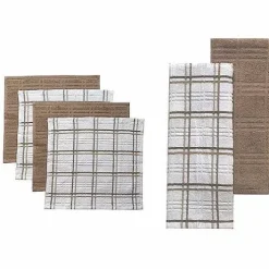 Food Network Plaid Kitchen Towel & Dishcloth Multi-Pack<Food Network™