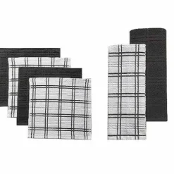 Food Network Plaid Kitchen Towel & Dishcloth Multi-Pack<Food Network™