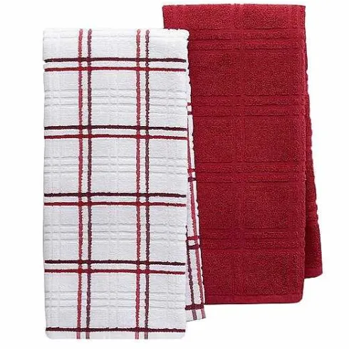 Food Network Plaid Kitchen Towel 2-Pack<Food Network™ New