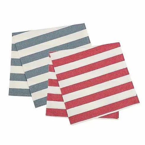 Food Network Red & Blue Stripe Flour Sack Kitchen Towel 2-Pk.<Food Network™ Clearance