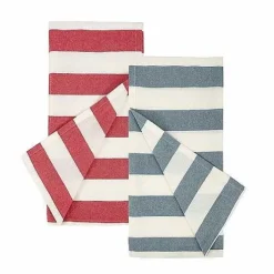 Food Network Red & Blue Stripe Flour Sack Kitchen Towel 2-Pk.<Food Network™ Clearance