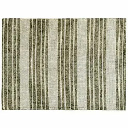 Food Network Reversible Khaki Leaves Stripe Placemat<Food Network™ Best