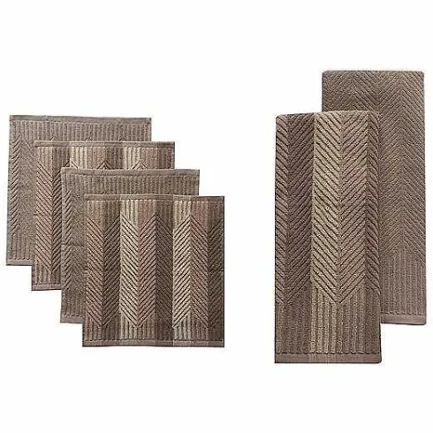 Food Network Striped Kitchen Towel & Dishcloth Multi-Pack<Food Network™