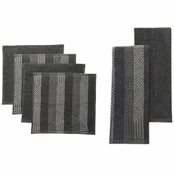 Food Network Striped Kitchen Towel & Dishcloth Multi-Pack<Food Network™