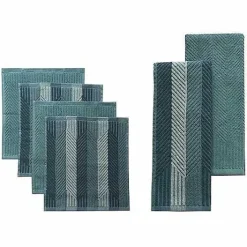 Food Network Striped Kitchen Towel & Dishcloth Multi-Pack<Food Network™