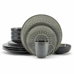 Food Network Tandoori Gray 16-Pc. Dinnerware Set<Food Network™ New