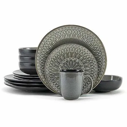 Food Network Tandoori Gray 16-Pc. Dinnerware Set<Food Network™ New