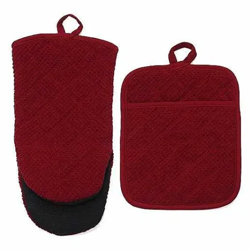 Food Network Terry Neoprene Oven Mitt & Pot Holder Set<Food Network™ Discount