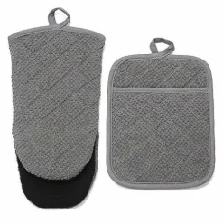 Food Network Terry Neoprene Oven Mitt & Pot Holder Set<Food Network™ Discount