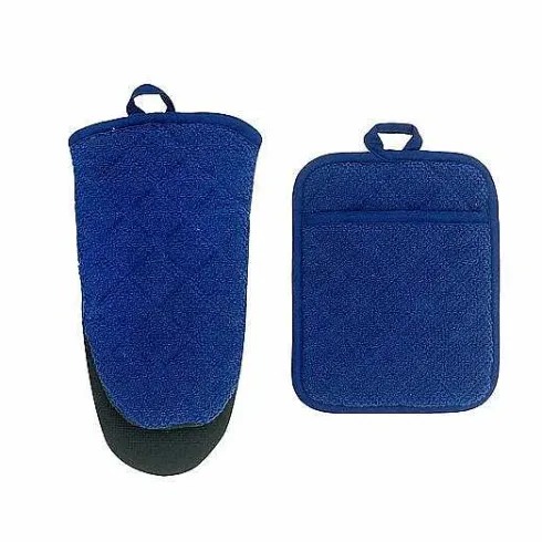 Food Network Terry Neoprene Oven Mitt & Pot Holder Set<Food Network™ Discount