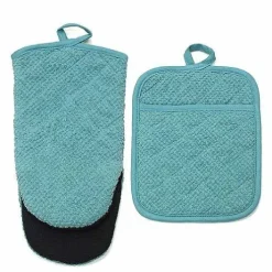 Food Network Terry Neoprene Oven Mitt & Pot Holder Set<Food Network™ Discount