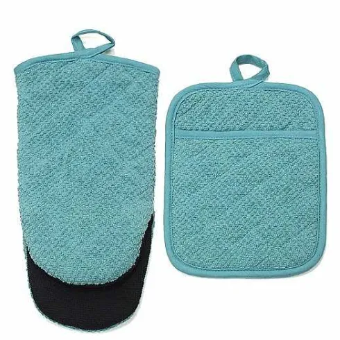 Food Network Terry Neoprene Oven Mitt & Pot Holder Set<Food Network™ Discount