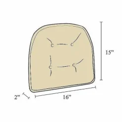 Food Network The Gripper Faux-Leather Chair Pad<Food Network™ Online