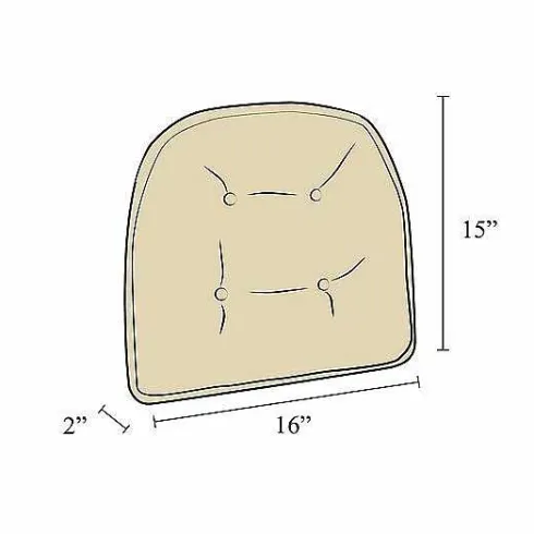 Food Network The Gripper Faux-Leather Chair Pad<Food Network™ Online