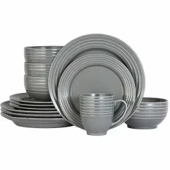 Food Network Valencia Gray 16-Pc. Dinnerware Set<Food Network™ New