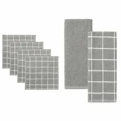 Food Network® Windowpane Grid Dishcloth & Kitchen Towel 6-Pk.<Food Network™ Online